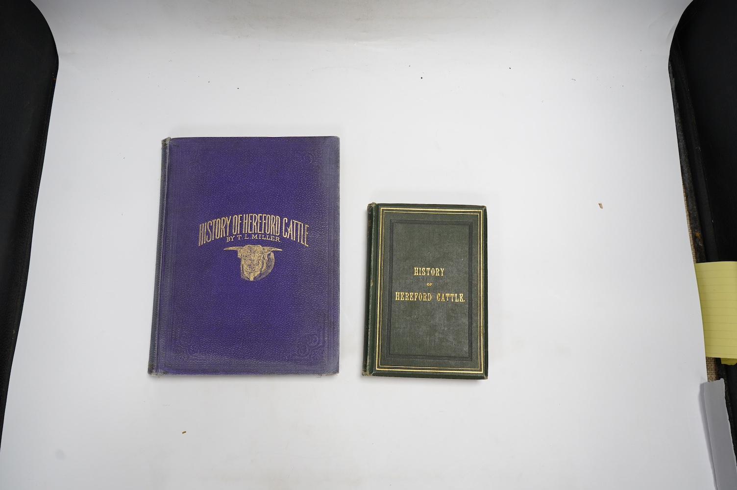 Macdonald, James and Sinclair, James - History of Hereford Cattle. 18 plates; original gilt cloth with patterned e/ps., cr.8vo. 1886; Miller, T.L. - History of Hereford Cattle ... with which is incorporated a History of